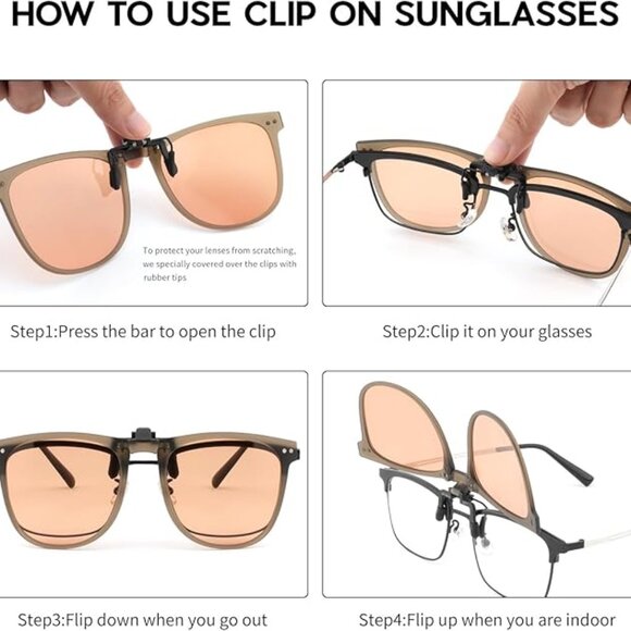 Clip-On, Flip-Up, Foldable Polarized Sunglasses (NWOT) - Picture 11 of 11